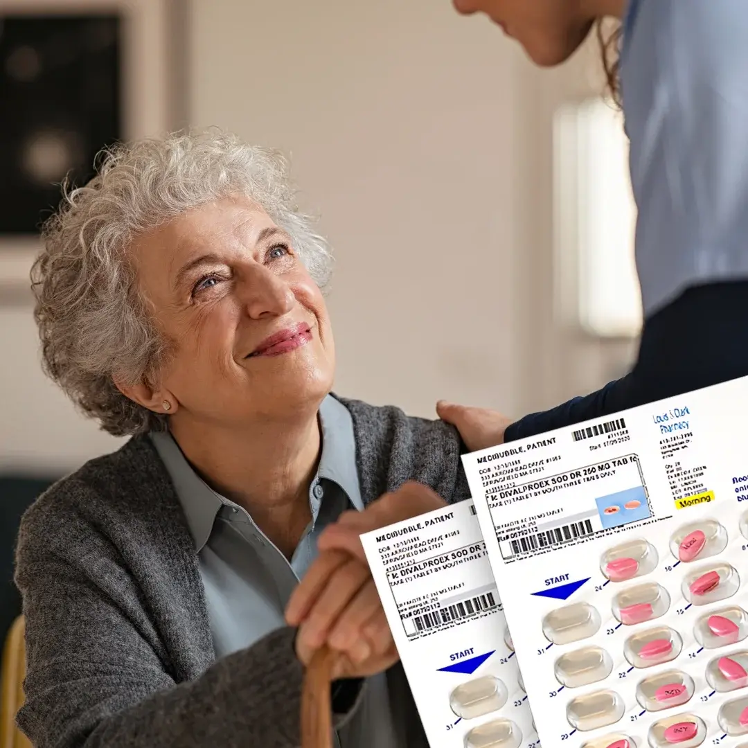 Dispill multi-dose medication packs sorted by dose and day